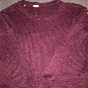 Aero cropped maroon sweater